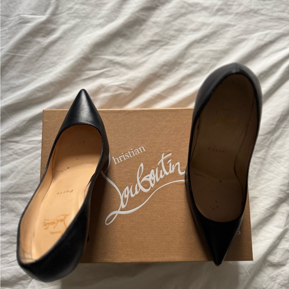 Christian Louboutin Pigalle 100mm Black Patent Pumps – Size 36.5